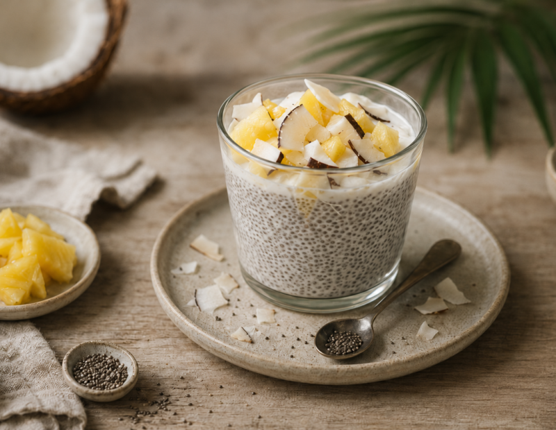 Piña Colada Sunrise Chia Pudding