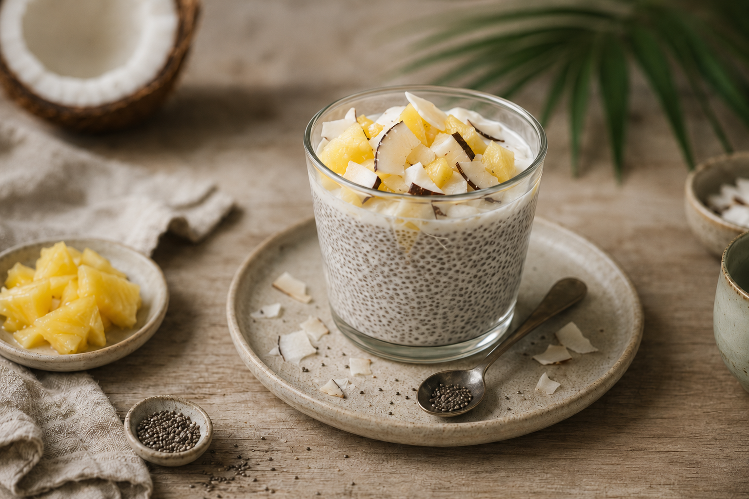 Piña Colada Sunrise Chia Pudding
